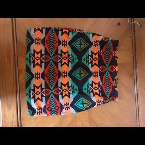 Tight mini tribal skirt